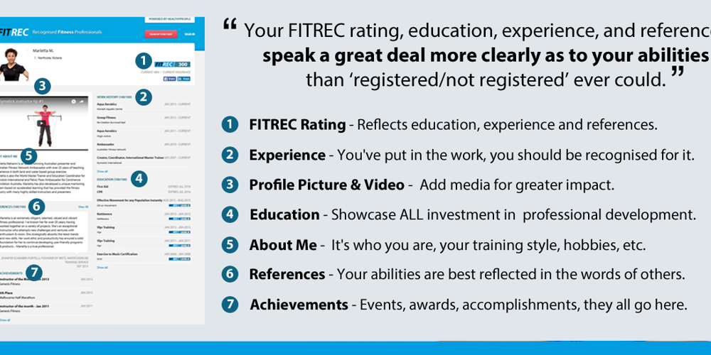 use your fitrec profile to get a job - literally!
